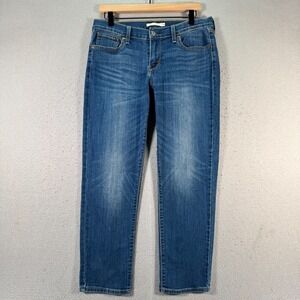 Levis Boyfriend Jeans Womens 29 Blue Lightwash Denim Comfort‎ Stretch High Rise